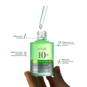 سرم تسکین دهنده آزلائیک اسید 10% و هیالورون آنوا